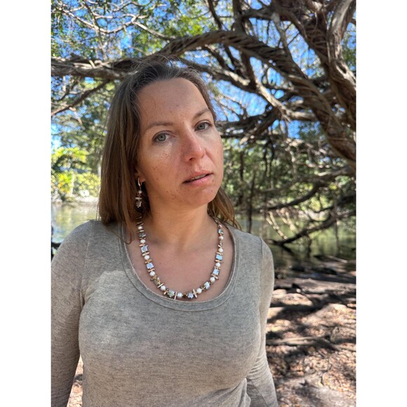 22 Mixed Baroque Pearl Necklace Bracelet Earrings Set Gold Plated - Picture 9 of 16